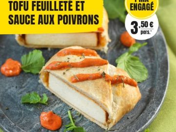 💶 Ce mois-ci, nous vous avons concocté une délicieuse recette de Tofu feuilleté et sa sauce aux poivrons à prix engagés !

La recette est disponible...