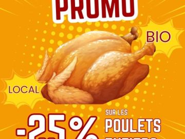📍À Kerbio Europe à Brest, venez profitez ce week-end d'une belle promotion sur nos poulets entiers, 100% bio évidemment, mais aussi locaux ! Puisque nos...