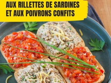 Profitez d’un délicieux apéro avec nos canapés aux rillettes de sardines et aux poivrons confits ! 🐟

Les recettes sont disponibles dans le carrousel ou...