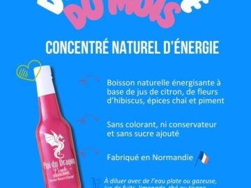 Découverte du mois

Une boisson naturelle énergisante à base de jus de citron, de fleurs d'hibiscus, d'épices chai et piment, un concentré naturel d'énergie...
