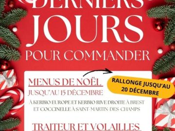 📢 IL RESTE DES MENUS DE NOËL : à commander jusqu'au 20 décembre !

🍽️Chez Finisterra, nous vous proposons également des menus de Noël réalisés par notre...
