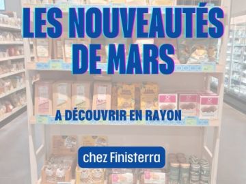 📢 NOUVEAUTÉS DU MOIS DE MARS

À découvrir en rayon en ce mois de mars : 
 - des produits salés pour vos apéros ou salades au soleil 🕶 ou pour vos plats...