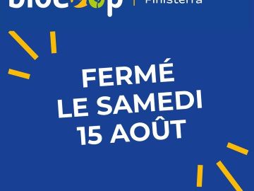 🌞 Le 15 août, nos magasins prennent aussi un peu de vacances ! 😎🌿

Tous les magasins Biocoop Finisterra seront fermés le samedi 15 août.

Nos équipes...