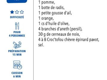 Frais et léger, testez cette recette végé pour réveiller vos papilles

• Difficulté : ★☆☆
• Pour : 4 personnes 👥👥
• Préparation : 15 min 👨‍🍳👩‍🍳
• Cuisson : 6...
